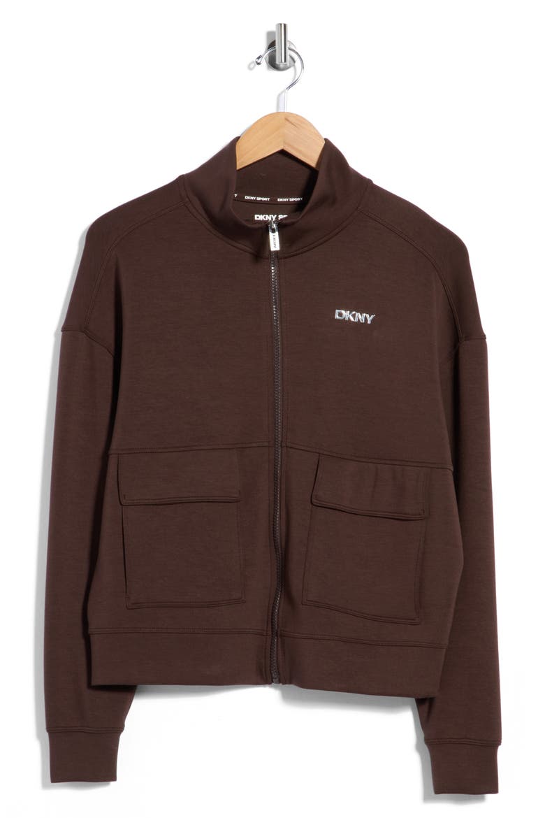 Cargo Pocket Mock Neck Jacket, Main, color, ESPRESSO
