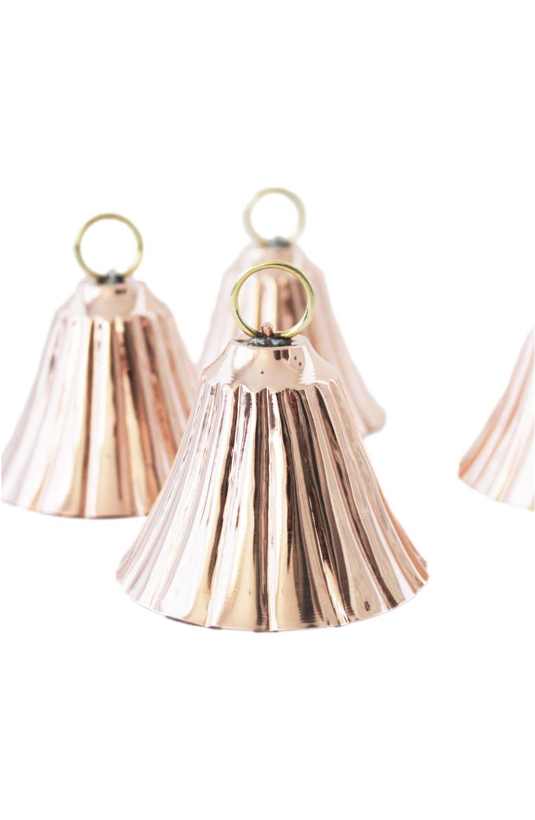 Coppermill Kitchen CMK Copper Bell Ornaments, Alternate, color, Copper