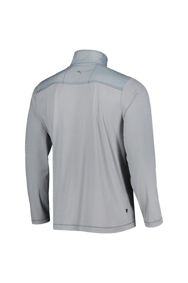 Men's Tommy Bahama Gray Seattle Seahawks On Deck IslandZone Half-Zip Jacket, Alternate, color, Gray