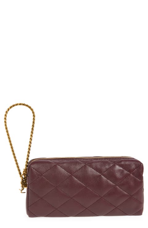 Cassandre Bijou Matelassé Leather Wristlet