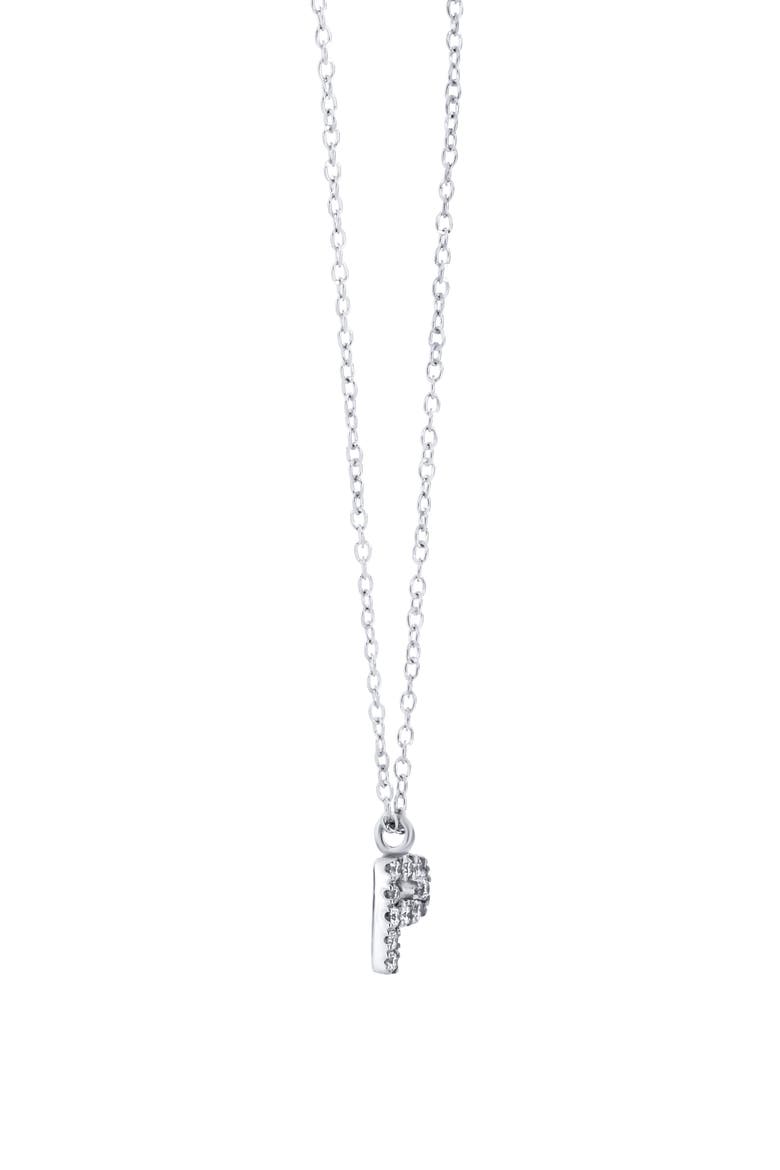 Icon Diamond Initial Pendant Necklace, Alternate, color, 18K WHITE GOLD - P