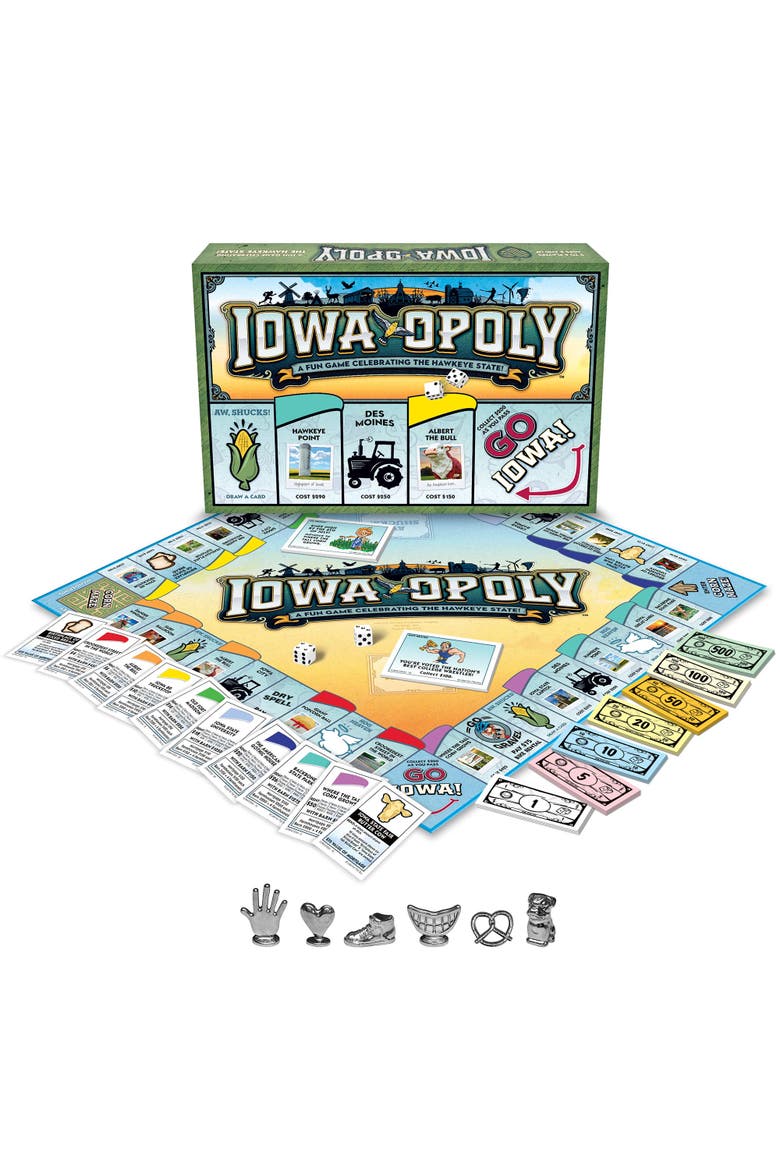 Iowa Opoly Board Game, Alternate, color, Multicolored