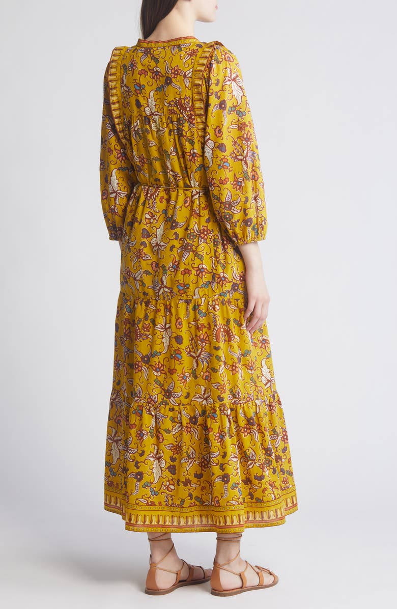 Cleobella Dinah Floral Long Sleeve Organic Cotton Voile Dress, Alternate, color, Evora Print