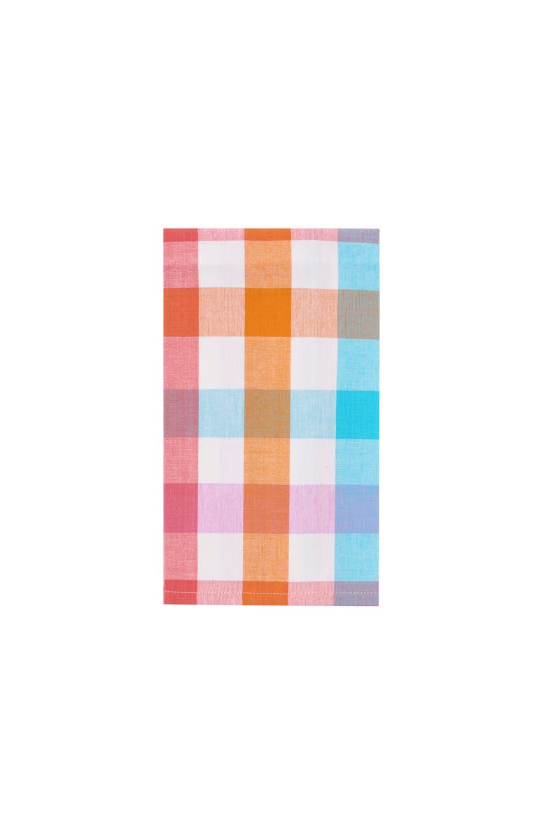 C&F Home Spring Pastel Cabana Plaid Gingham Check Cotton Kitchen Dishtowel, Main, color, Pink