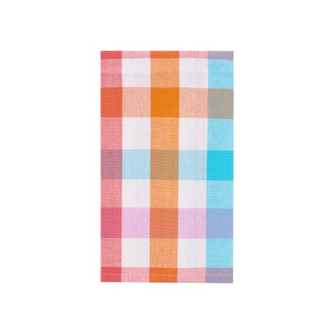 Spring Pastel Cabana Plaid Gingham Check Cotton Kitchen Dishtowel