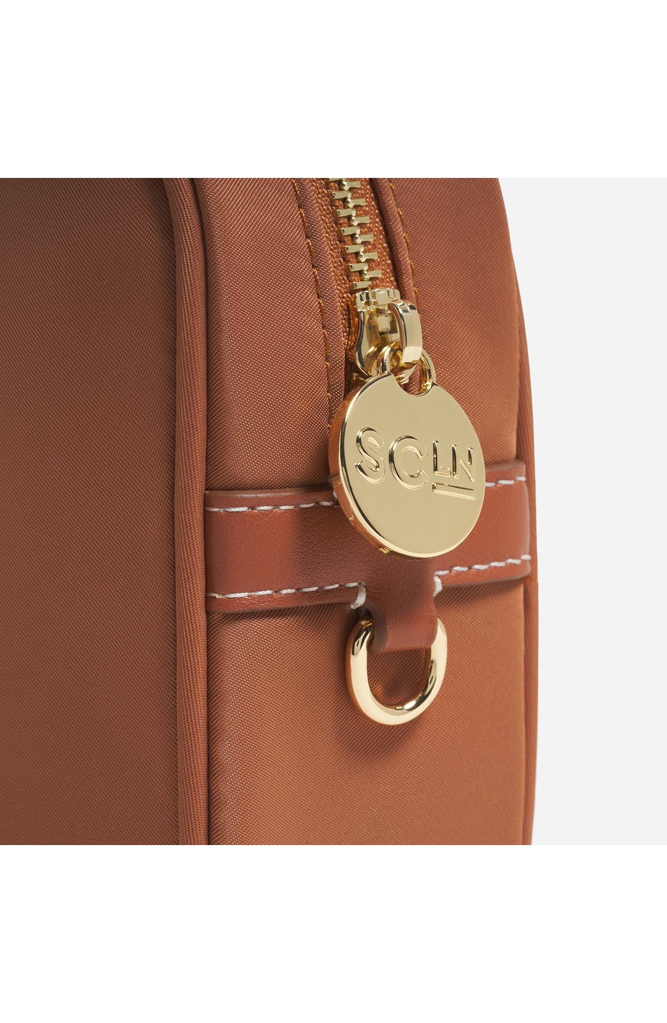 Stoney Clover Lane Compact Nylon Camera Crossbody Bag, Alternate, color, Saddle