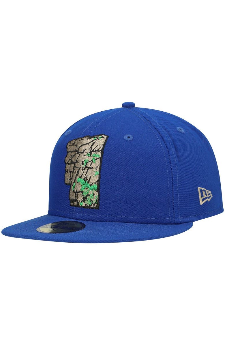 New Era Men's New Era Blue New Hampshire Fisher Cats Authentic Collection Team Alternate 59FIFTY Fitted Hat, Main, color, 