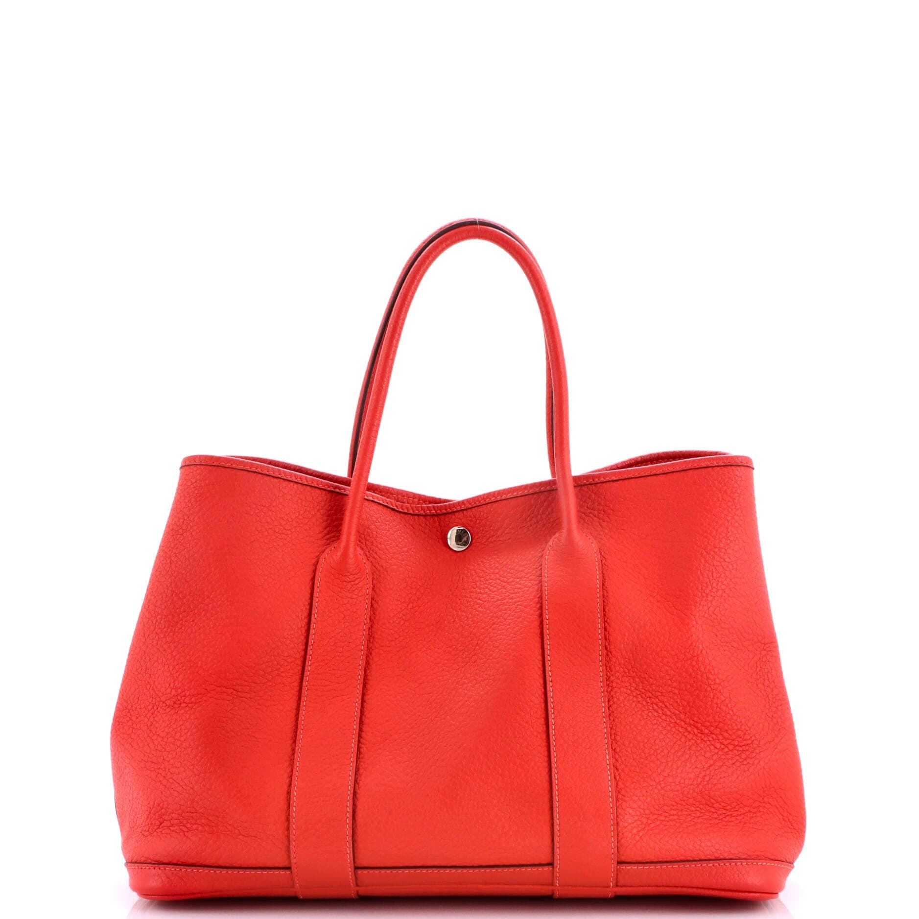 Pre-Owned Hermes Garden Party Tote Leather 36, Alternate, color, Geranium