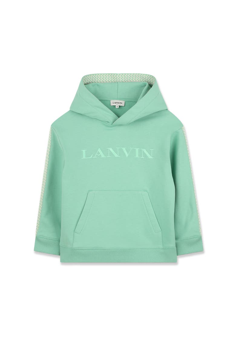 Hoodie Curb In Cotton, Alternate, color, Jade