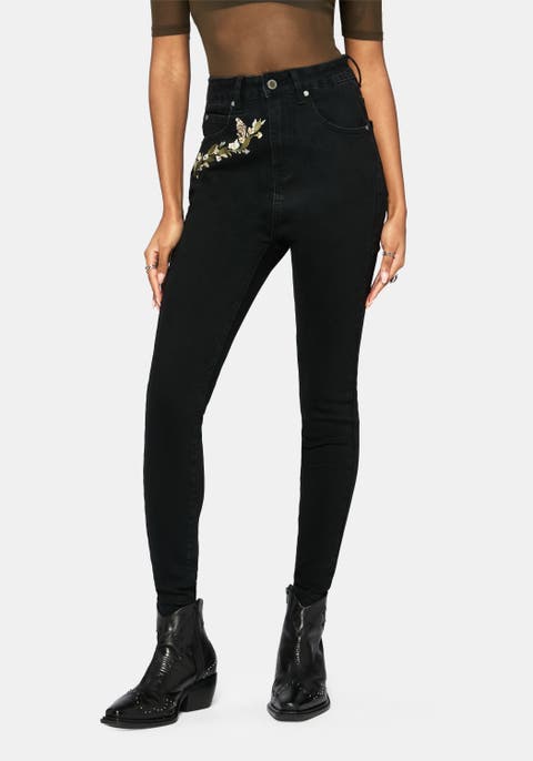 Abundance Embroidered Denim Skinny Jean