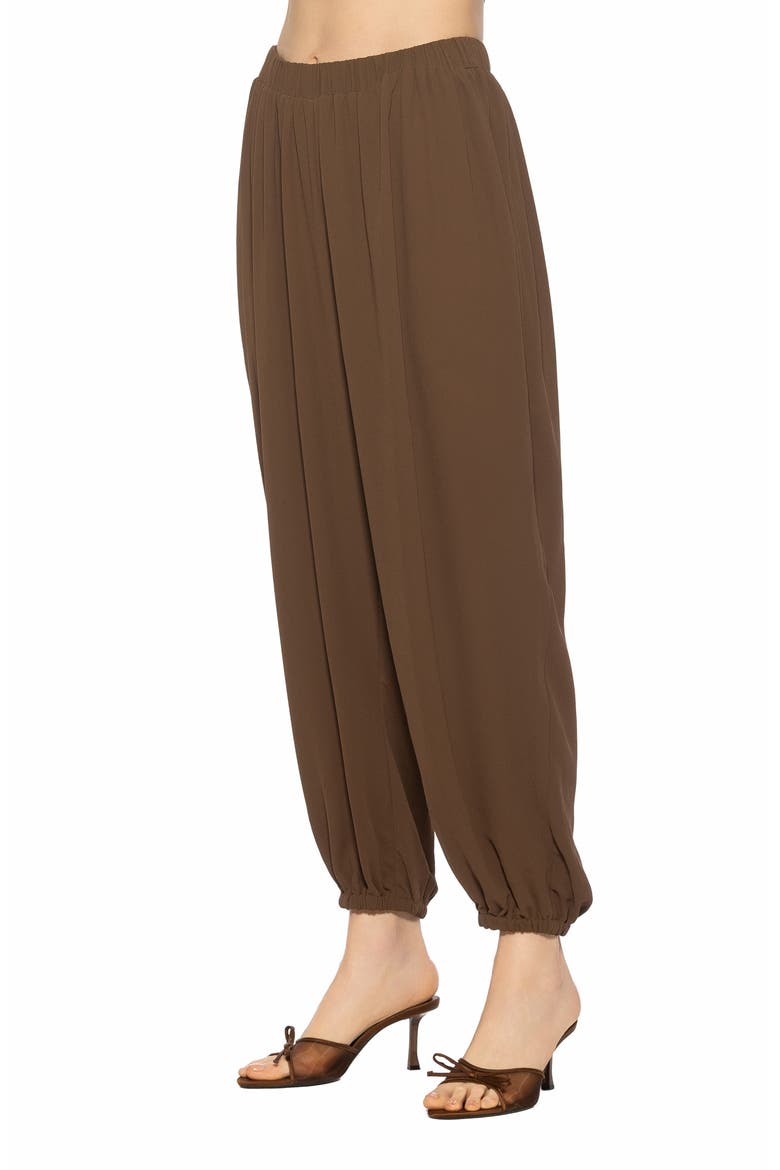 Silas Draped Balloon Pants, Alternate, color, BROWN