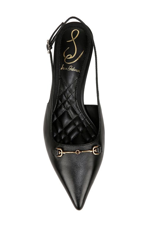 Sam Edelman Farrah Kitten Heel Pointed Toe Slingback Pump In Black