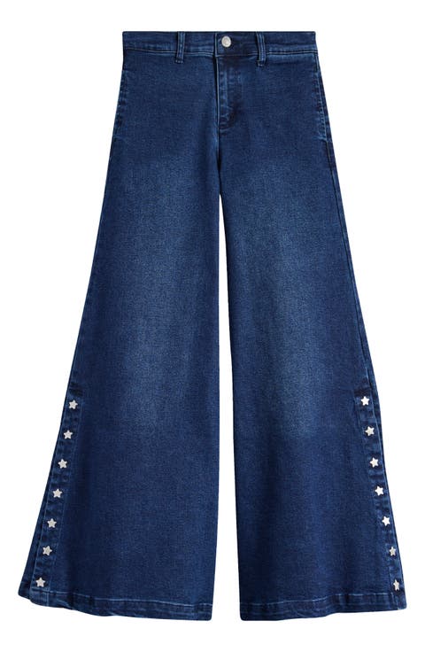 Kids' Star Snap Ultra Crop Wide Leg Jeans (Big Kid)