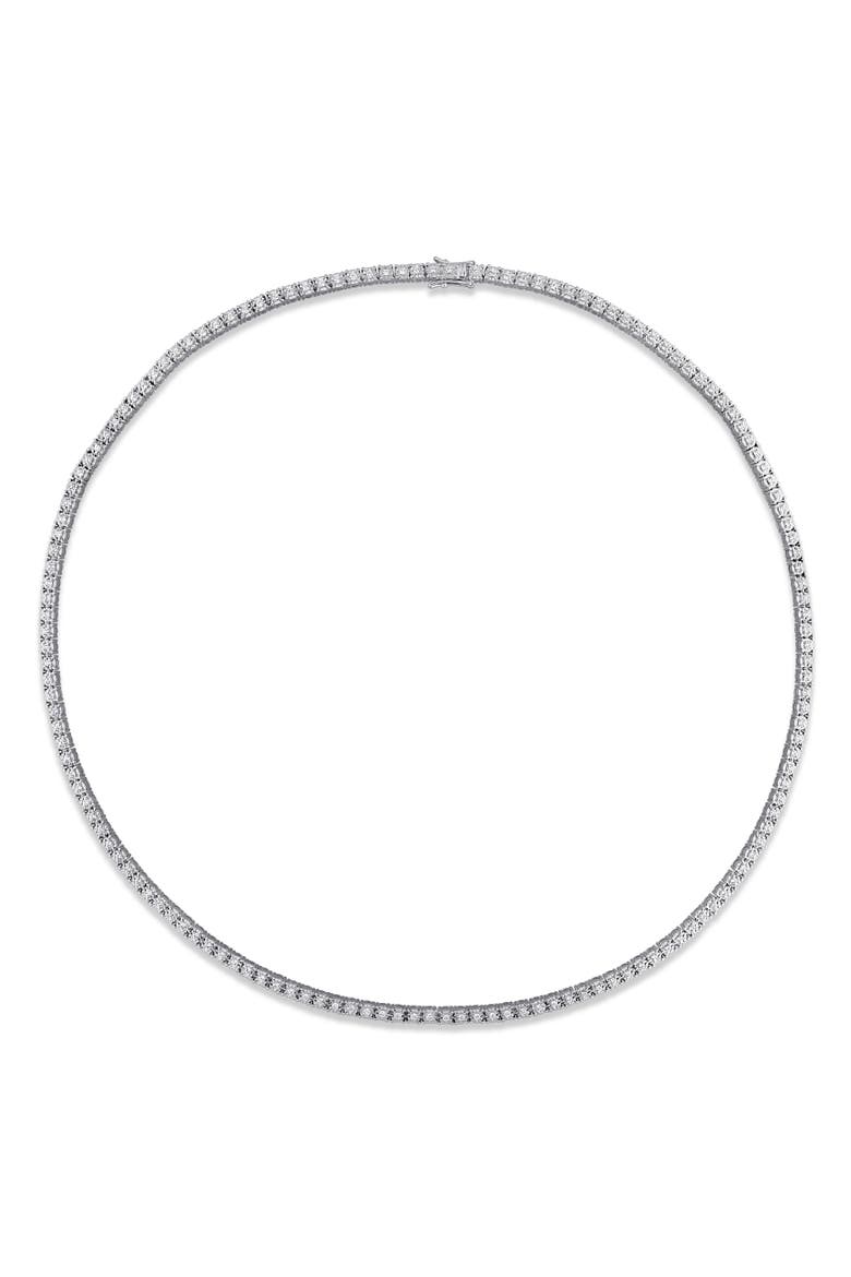 Lab-Grown Diamond Tennis Necklace, Alternate, color, Sterling Silver