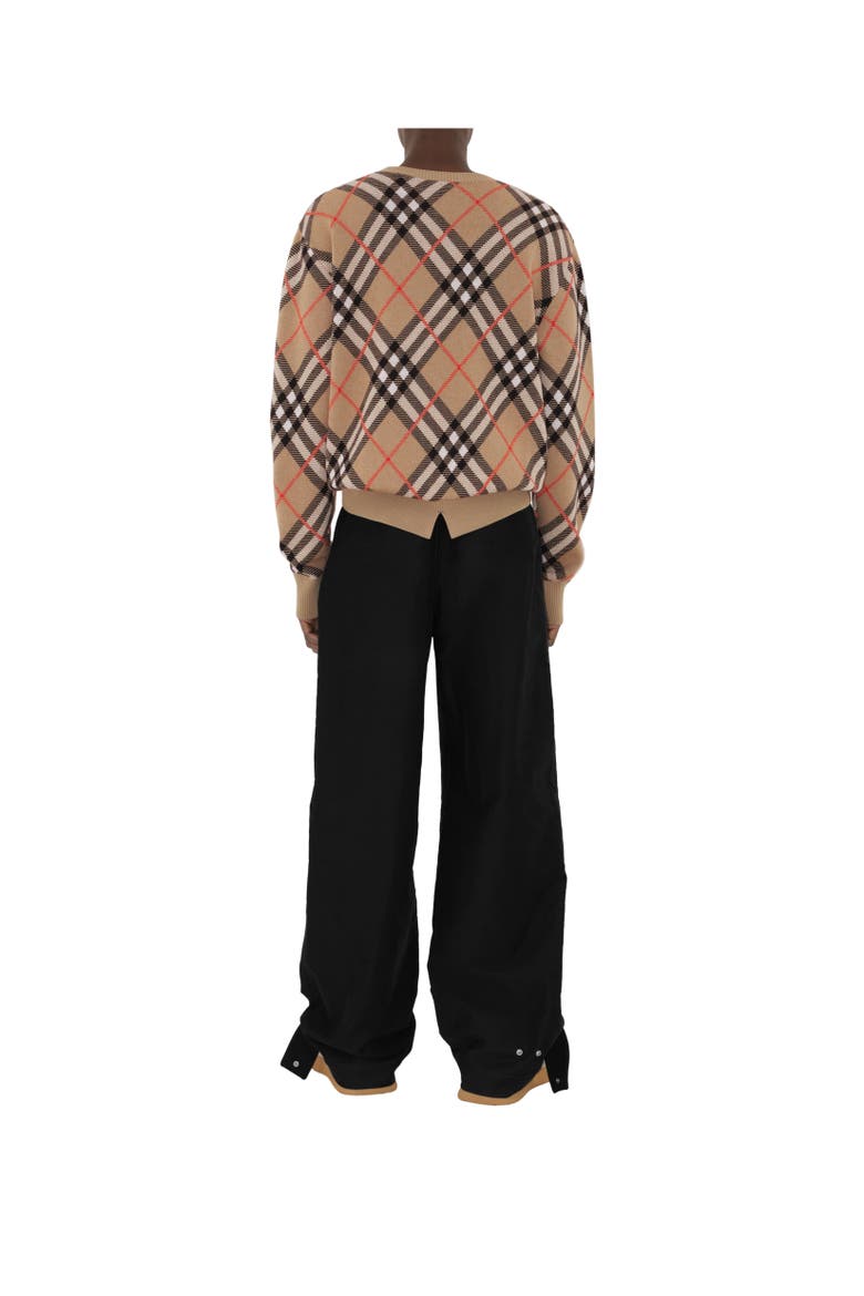 Check Wool Mohair Blend Sweater, Alternate, color, Sand beige