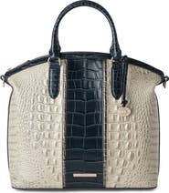 Brahmin Duxbury Croc Embossed Leather Satchel
