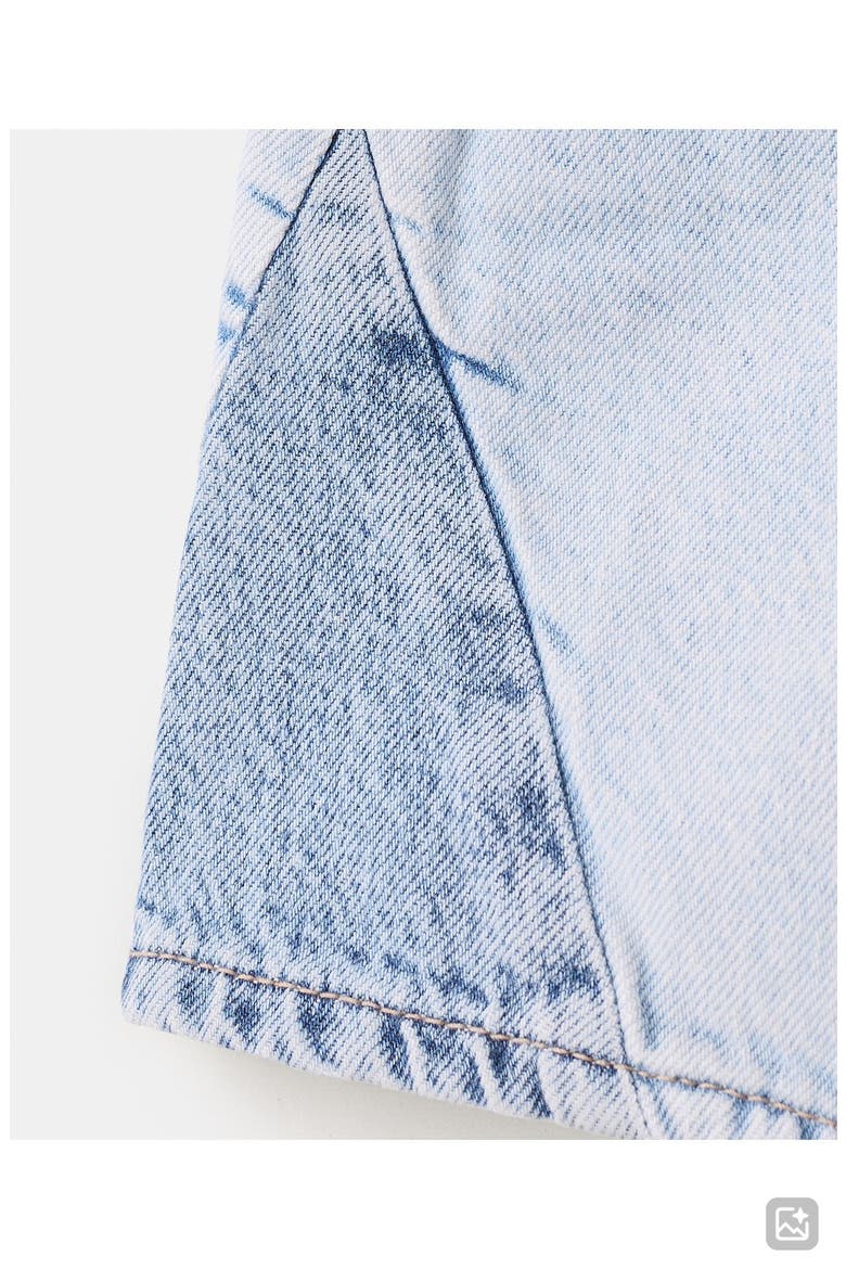 Low Rise Two-Tone Denim Shorts, Alternate, color, LIGHT BLUE
