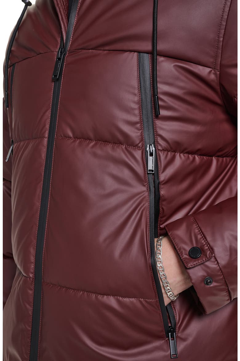 Water Resistant Puffer Jacket, Alternate, color, WINE