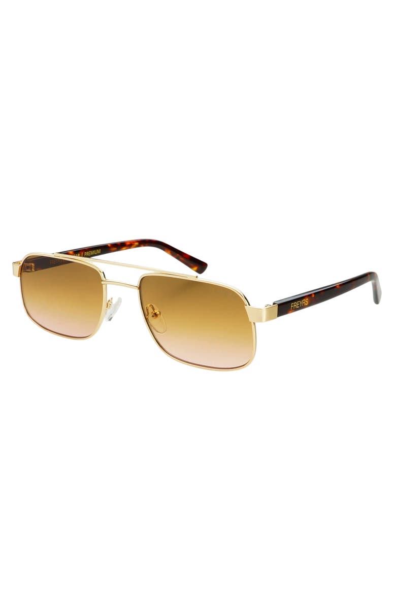 FREYRS Eyewear Vesper Aviator Sunglasses, Alternate, color, Gold / Brown Pink