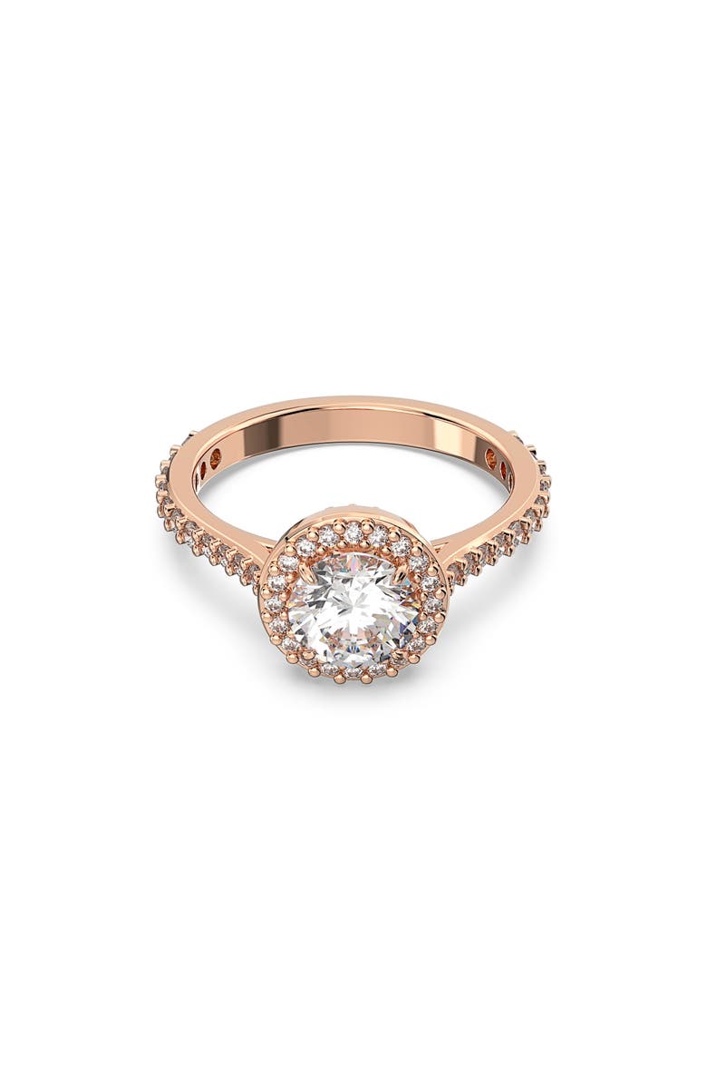 Swarovski Una Ring, Main, color, White/Rose Gold