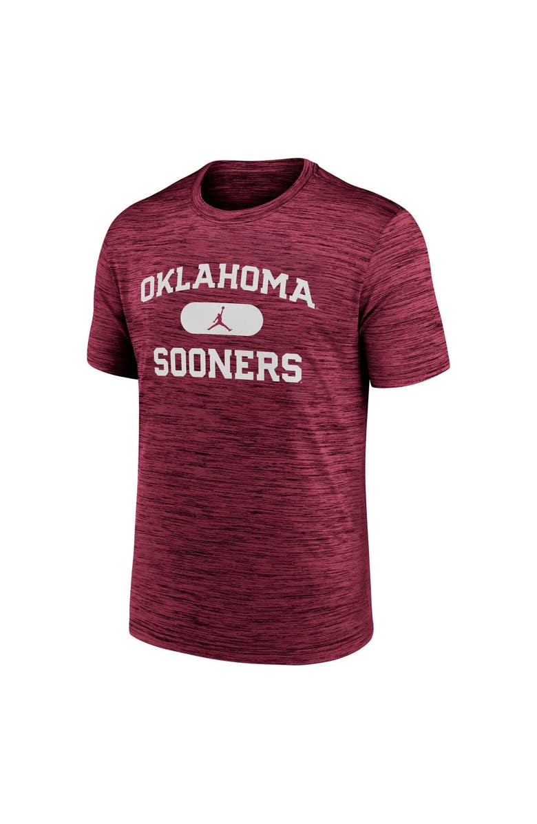Jordan Brand Men's Jordan Brand Crimson Oklahoma Sooners Velocity Mascot Performance T-Shirt, Alternate, color, Crimson