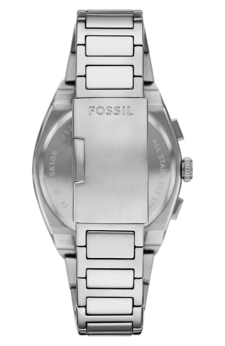 Fossil Everett Chronograph Bracelet Watch, 44mm, Alternate, color, Silver Blue