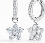 Donatello Gian Floral Crystal Drop Earrings