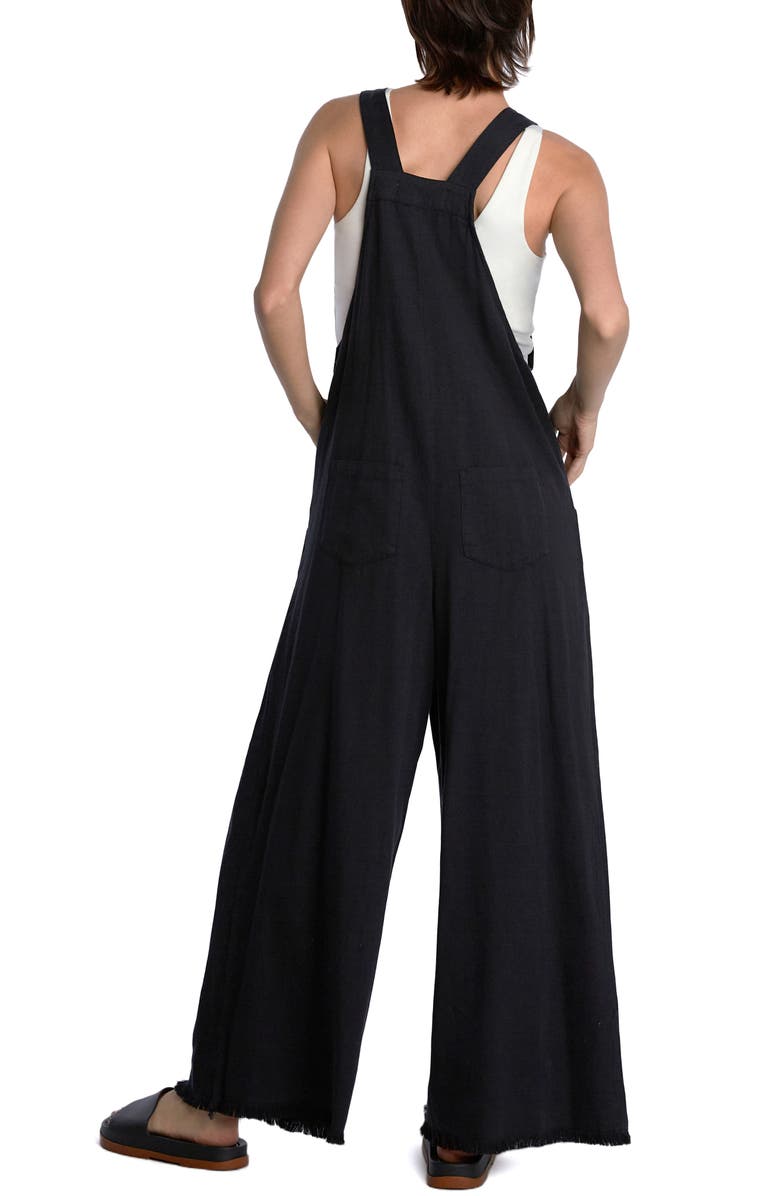 Billy T Claire Wide Leg Denim Overalls, Alternate, color, Ink