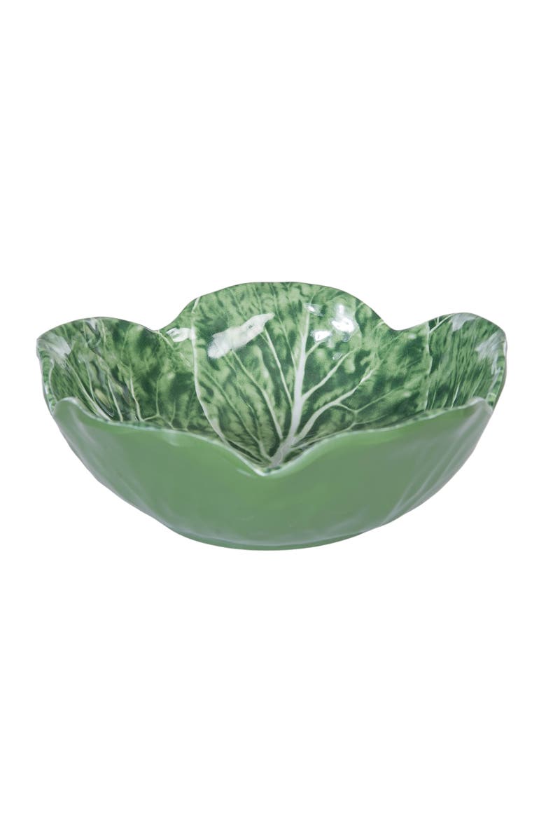 C&F Home Cabbage Leaf Set of 4 Cereal Bowl Dishes 4.72", Alternate, color, Green