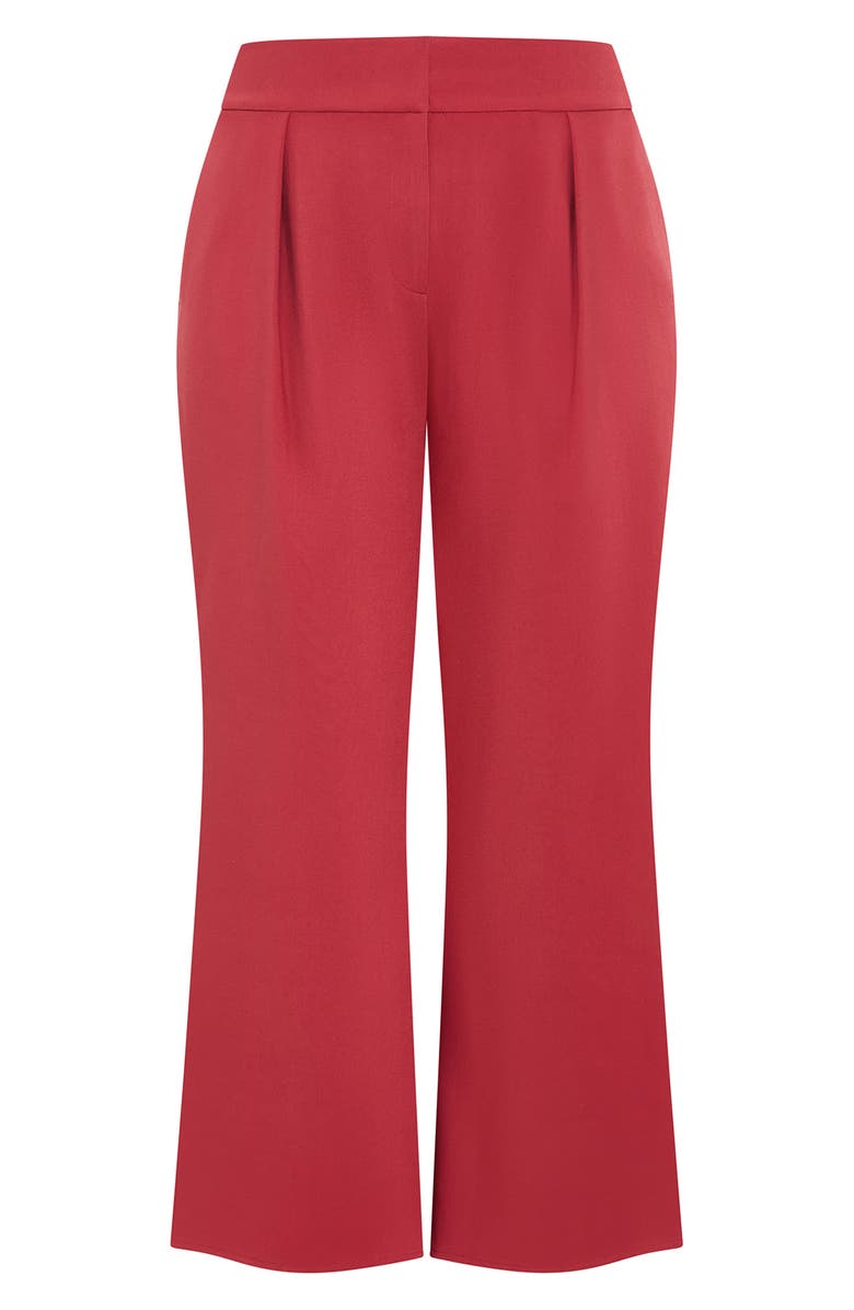 City Chic Tori Pleat Wide Leg Pants, Alternate, color, Sienna