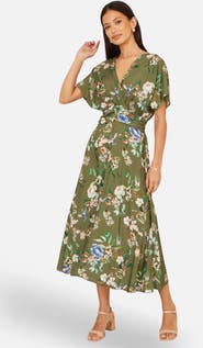 Yumi Floral Print Midi Dress