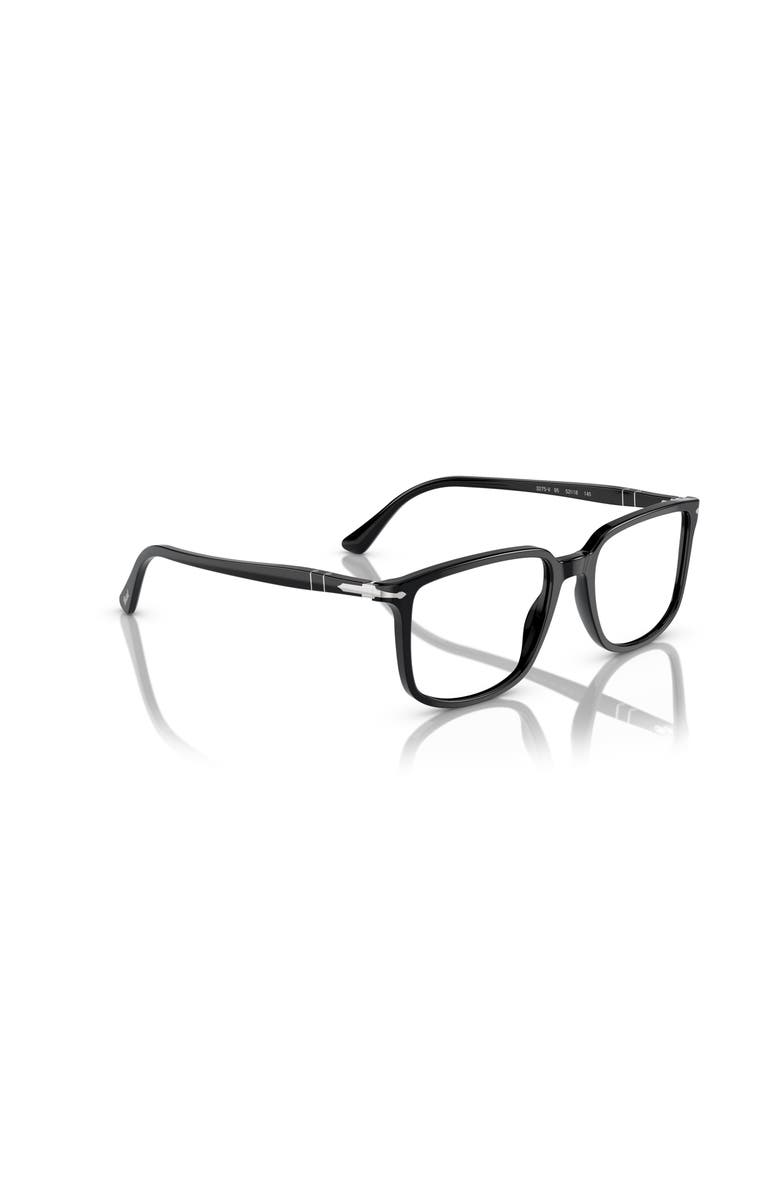 Persol 52mm Rectangle optical glasses, Alternate, color, Black