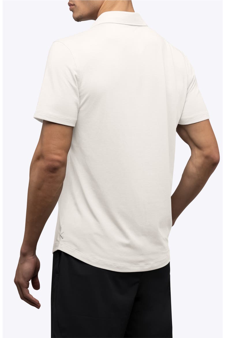 Crossover Performance Short Sleeve Button-Up Shirt, Alternate, color, BONE
