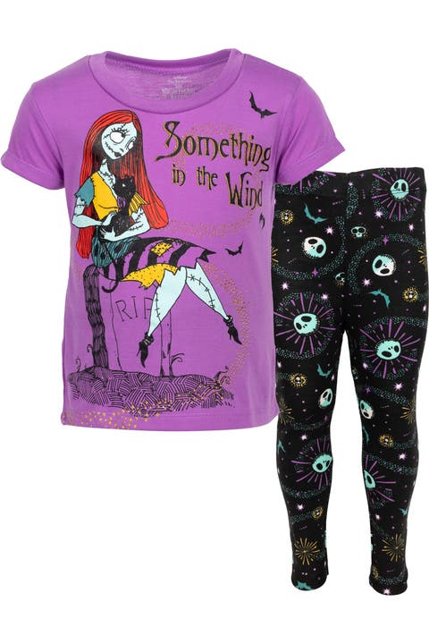 Nightmare Before Christmas Halloween 2-Piece T-Shirt and Leggings Set