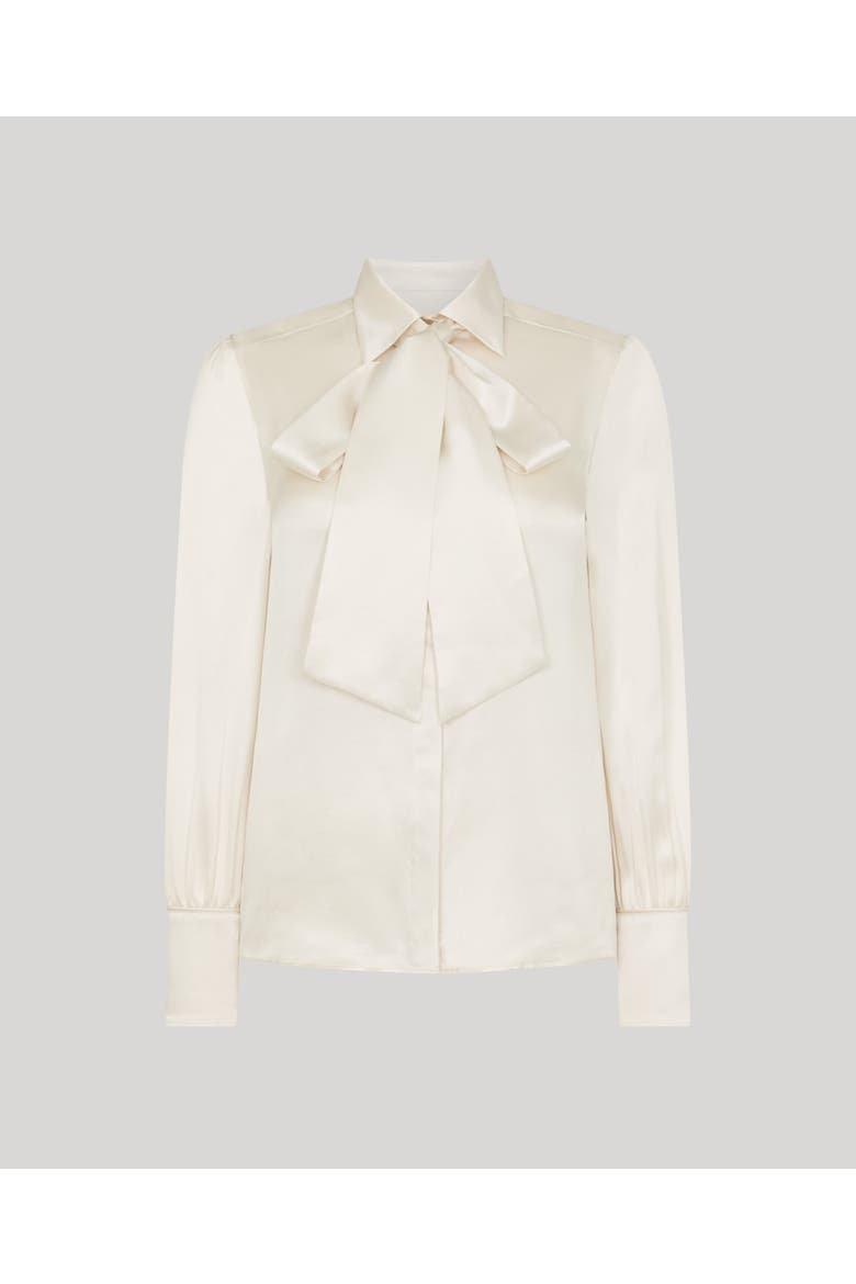 Glyndebourne Tie Neck Blouse, Main, color, Winter Ivory
