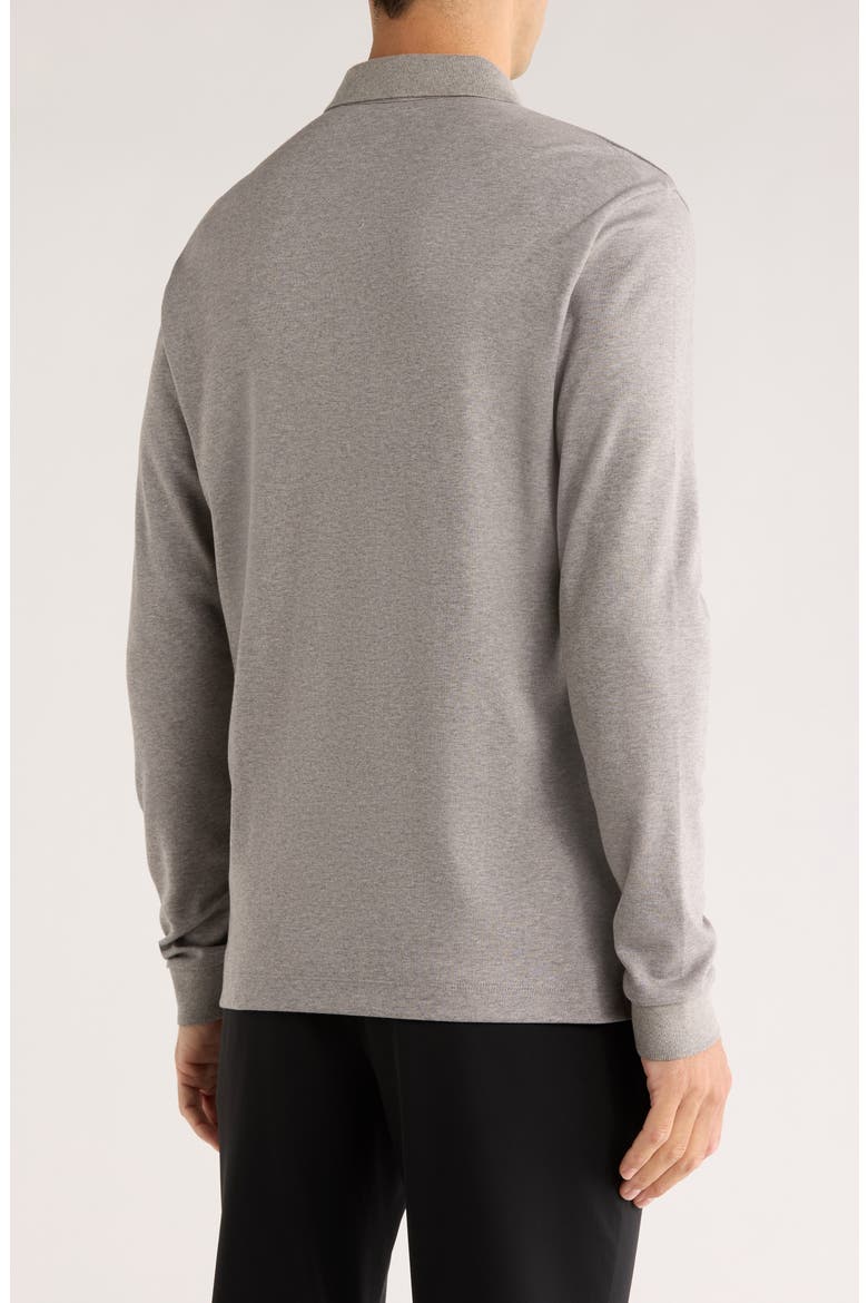 Pado Long Sleeve Cotton Polo, Alternate, color, GREY