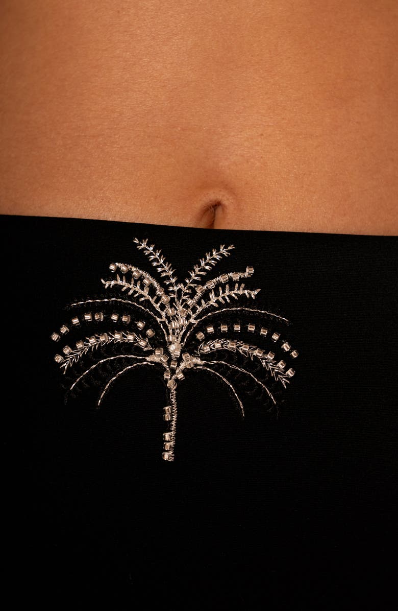 Maaji Midnight Palm Sully Reversible Bikini Bottoms, Alternate, color, Black