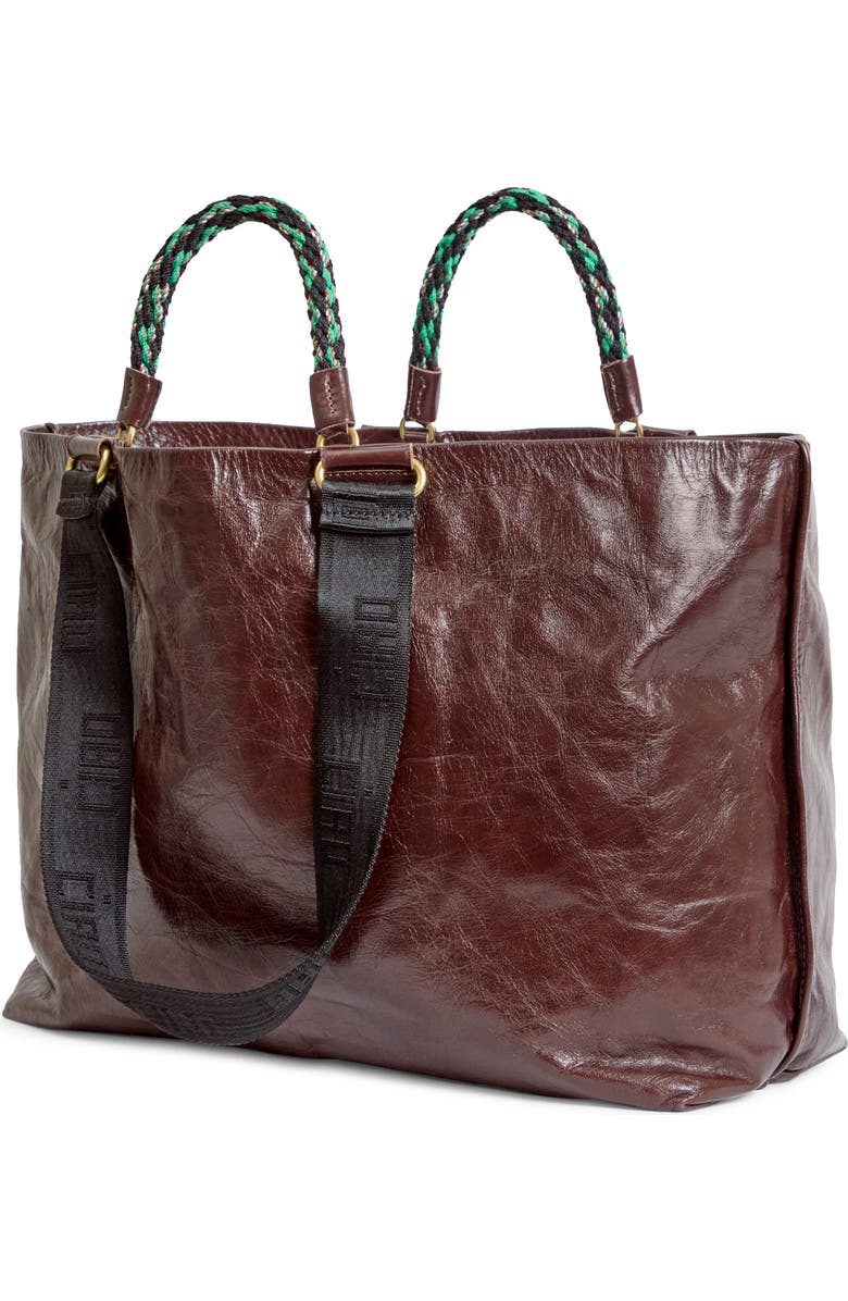 Clare V. Grande Bateau Leather Tote, Alternate, color, Mocha