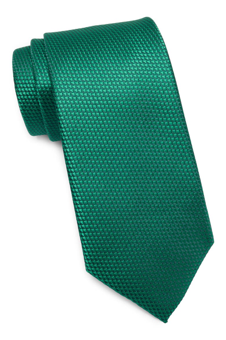 Rian Unsolid Solid Tie, Main, color, GREEN