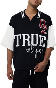 True Religion Knit Oversized Polo