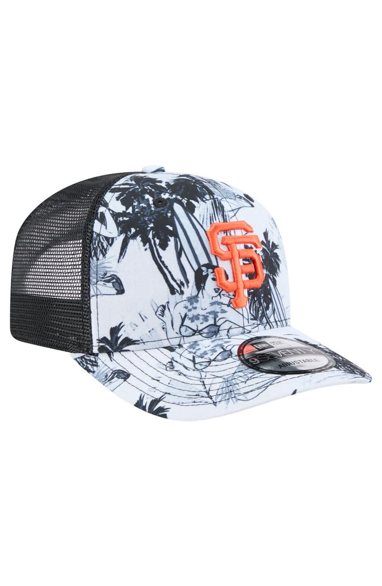New Era Men's New Era Black San Francisco Giants Hula Trucker 9SEVENTY Adjustable Hat, Alternate, color, 