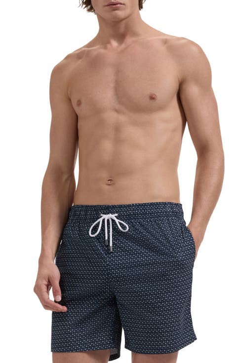 Kai Palm Print Swim Trunks