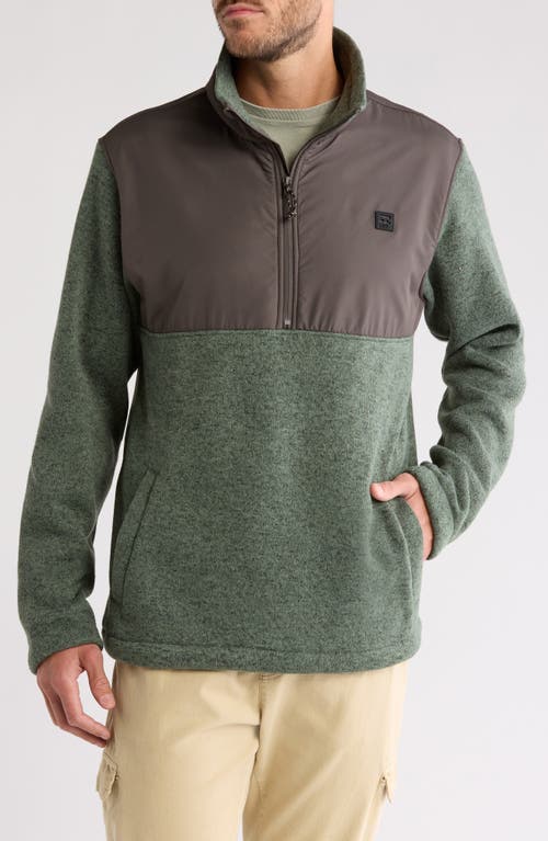 Billabong Boundary Blocked Half-Zip Jacket in Hunter 