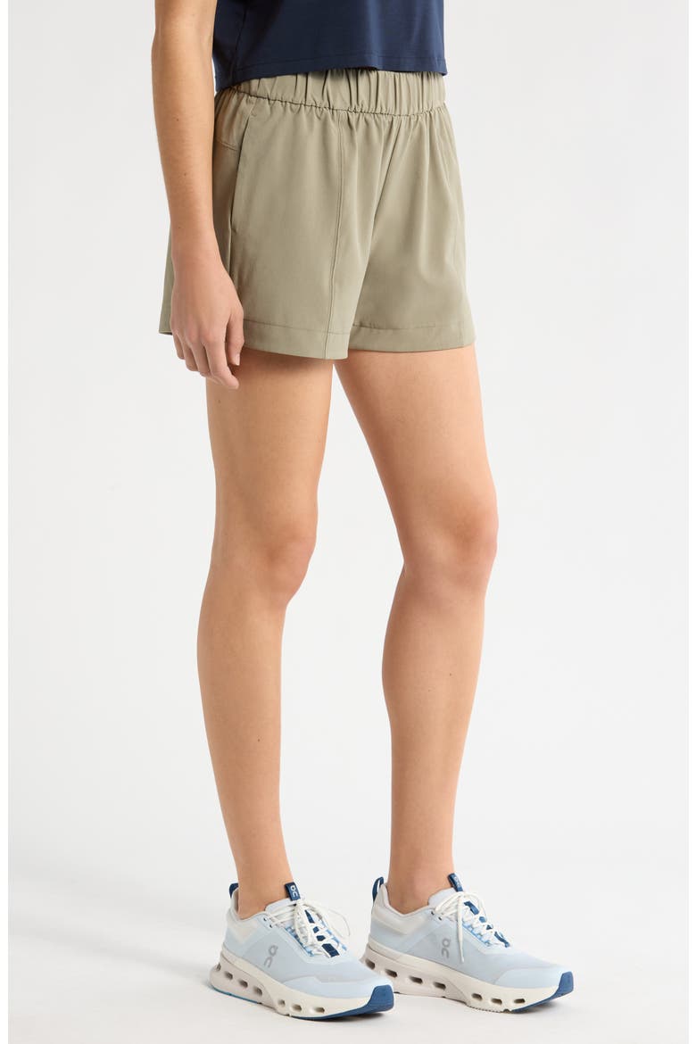 Out & About Shorts, Alternate, color, GREEN VETIVER