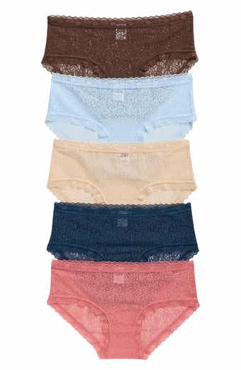 NORDSTROM RACK Assorted 5-Pack Lace Hipster Briefs