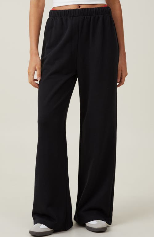Cotton On Classic Fleece Wide Leg Sweatpant In Black