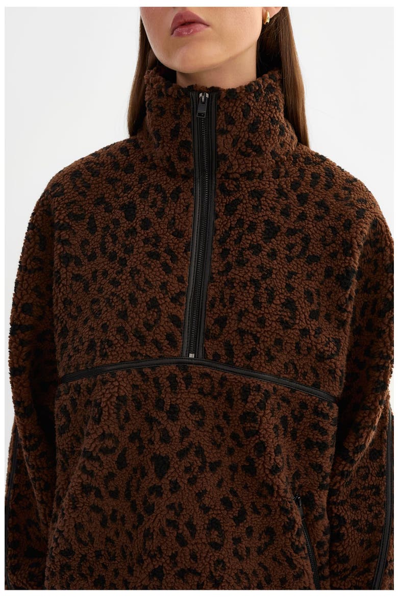 Helsa | Polar Fleece Pullover, Alternate, color, Leopard