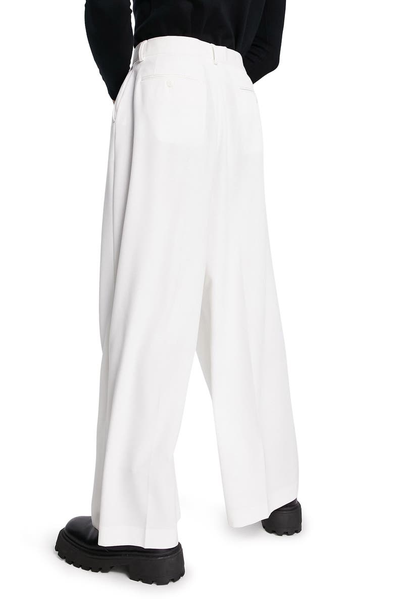 ASOS DESIGN Wide Leg Trousers, Alternate, color, 