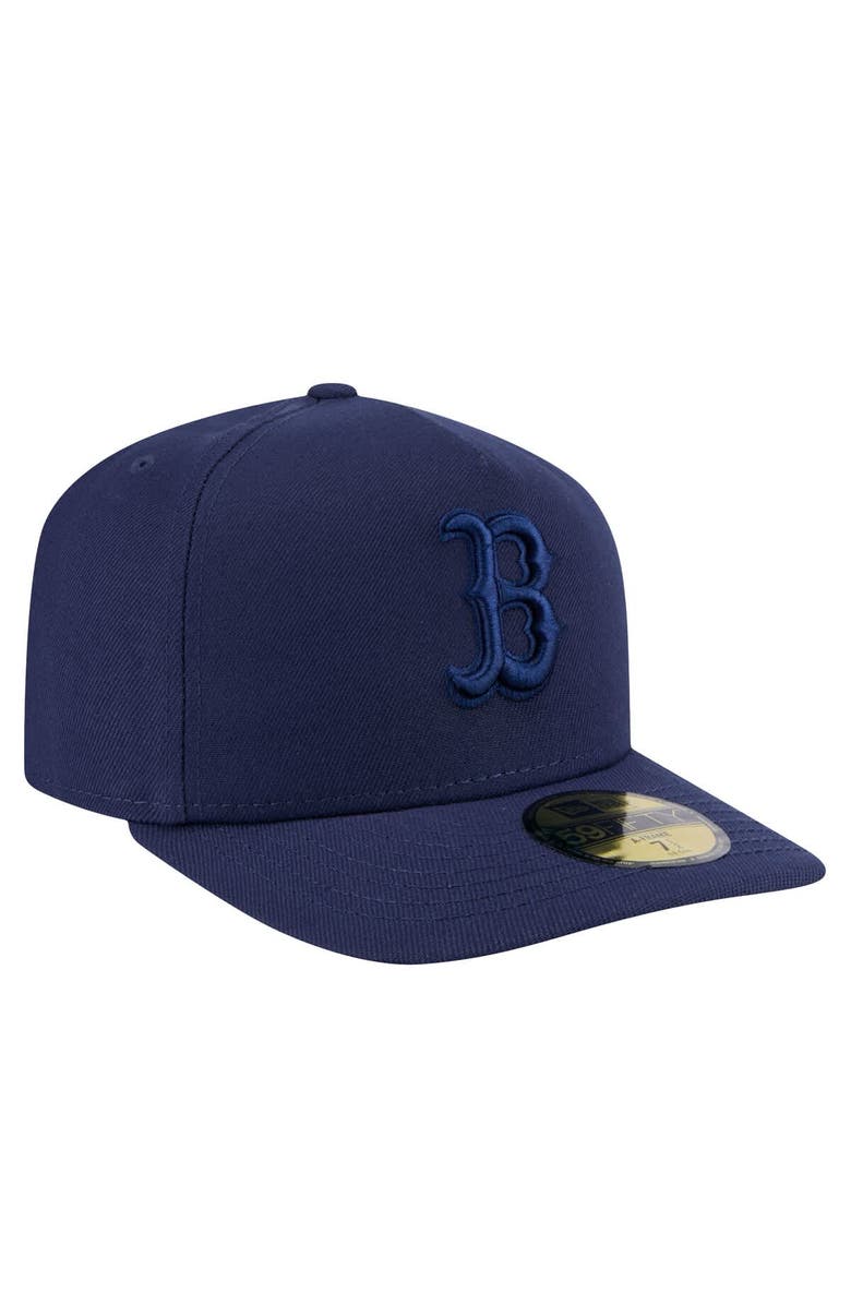 New Era Men's New Era Navy Boston Red Sox Color Pack A-Frame 59FIFTY Fitted Hat, Alternate, color, Navy