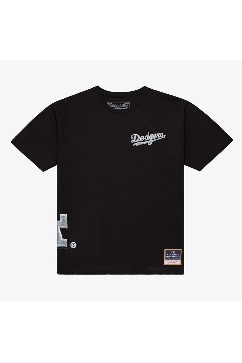 Men's Mitchell & Ness  Black Los Angeles Dodgers Chrome Heritage T-Shirt, Main, color, Black